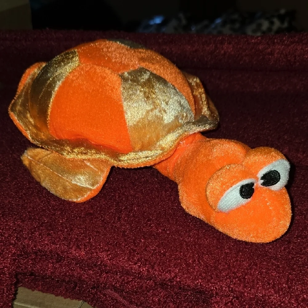 Orange Plush Turtle Toy